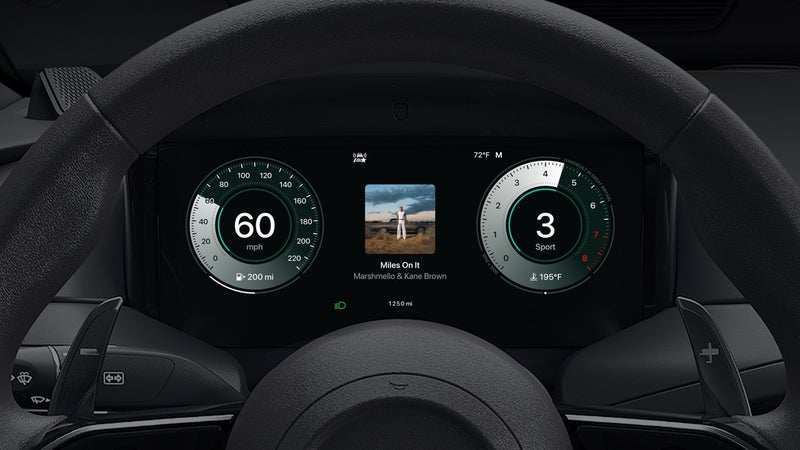 Screenshots from the Apple CarPlay Ultra’s UI