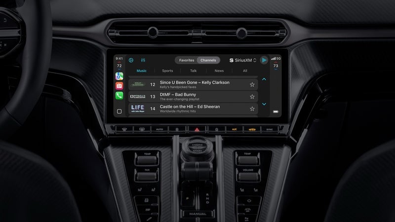 Screenshots from the Apple CarPlay Ultra’s UI