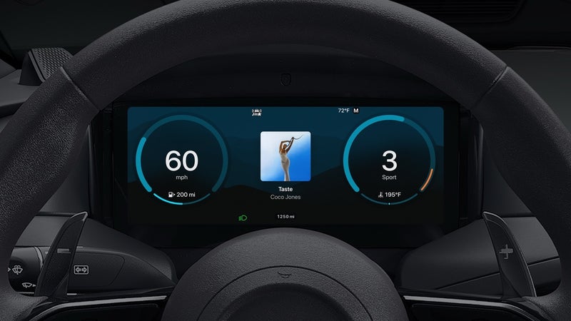 Screenshots from the Apple CarPlay Ultra’s UI