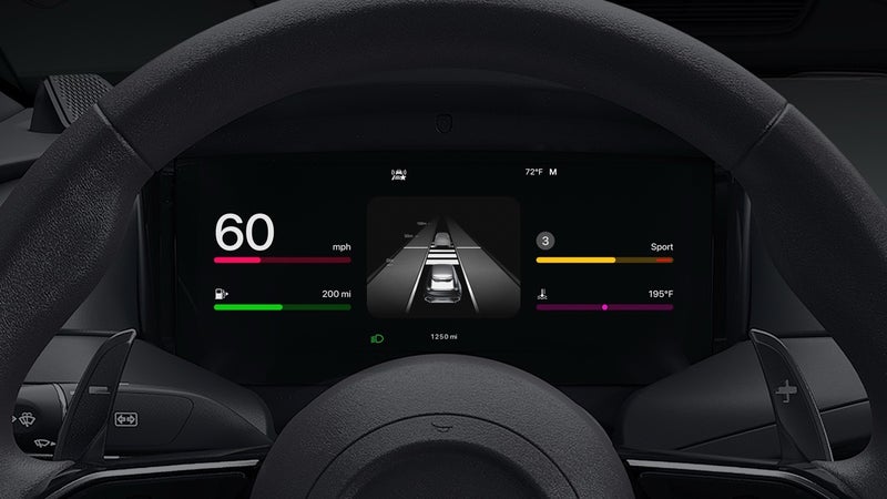 Screenshots from the Apple CarPlay Ultra’s UI