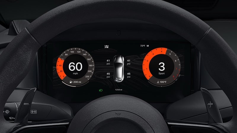 Screenshots from the Apple CarPlay Ultra’s UI
