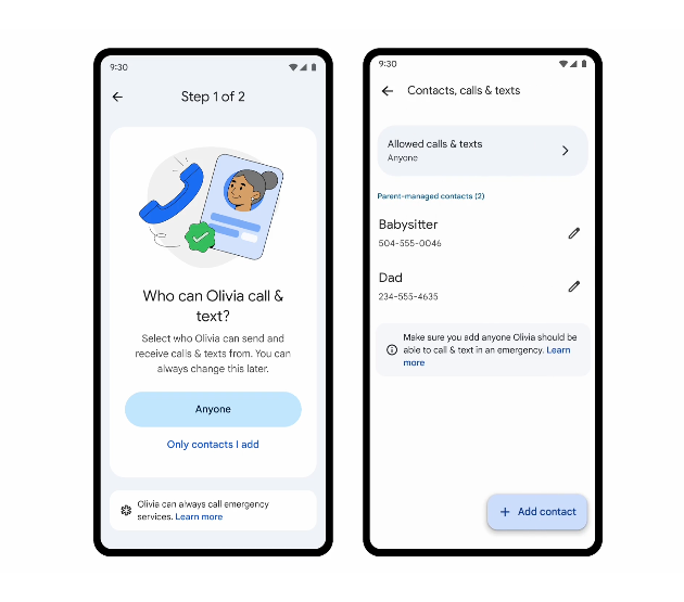 Parents decide who can contact their child. | Image credit – Google - Google revamps Family Link with better parental controls