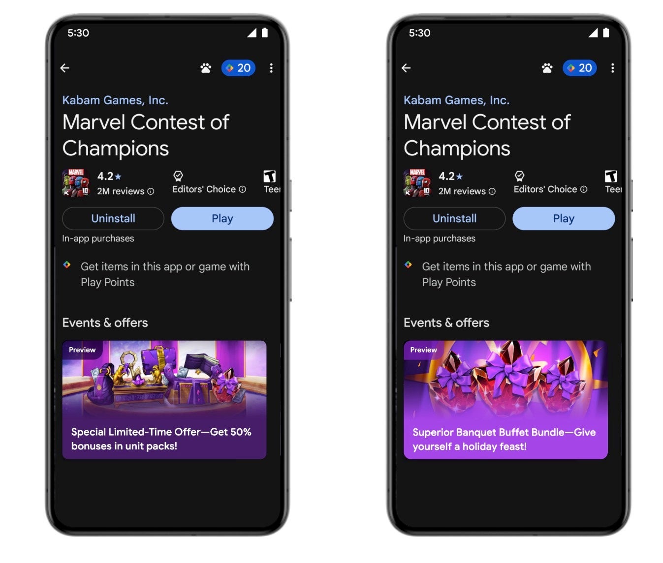 Imagem do Google Play Marvel Contest of Champions