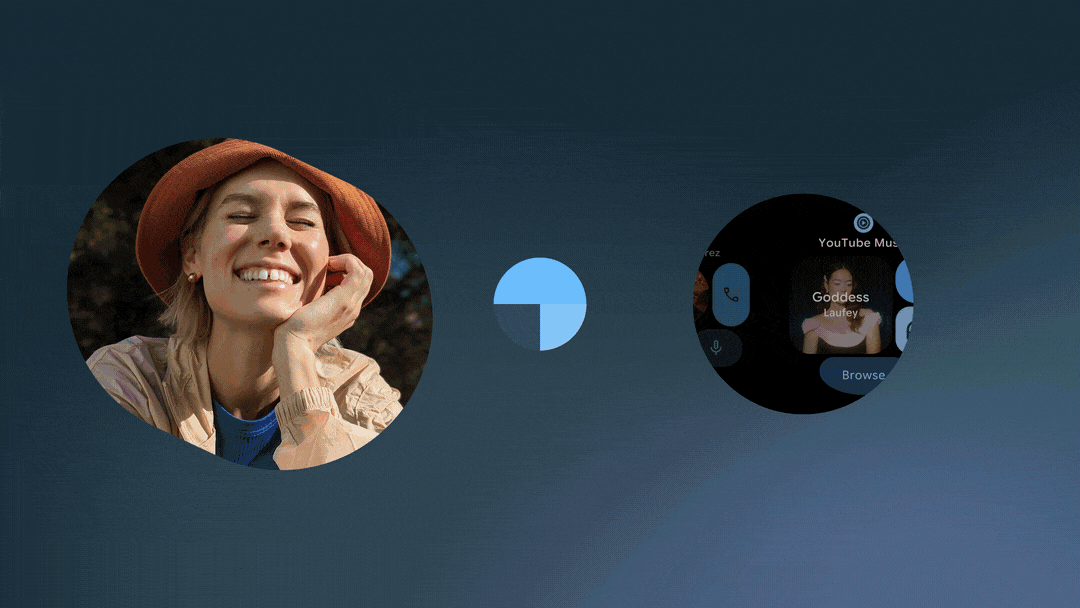 Animation of Wear OS 6’s dynamic color