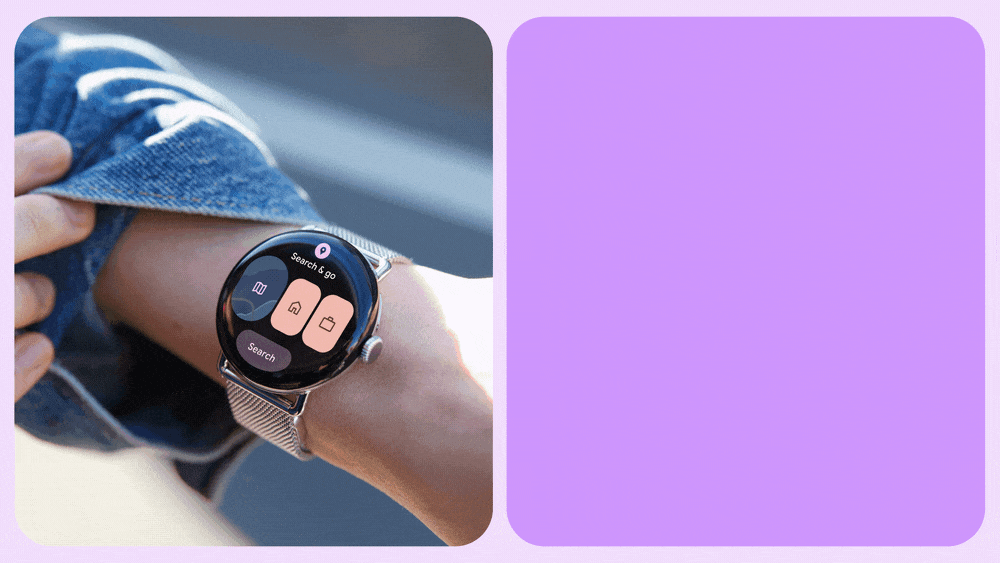 Animation of Wear OS 6’s tiles