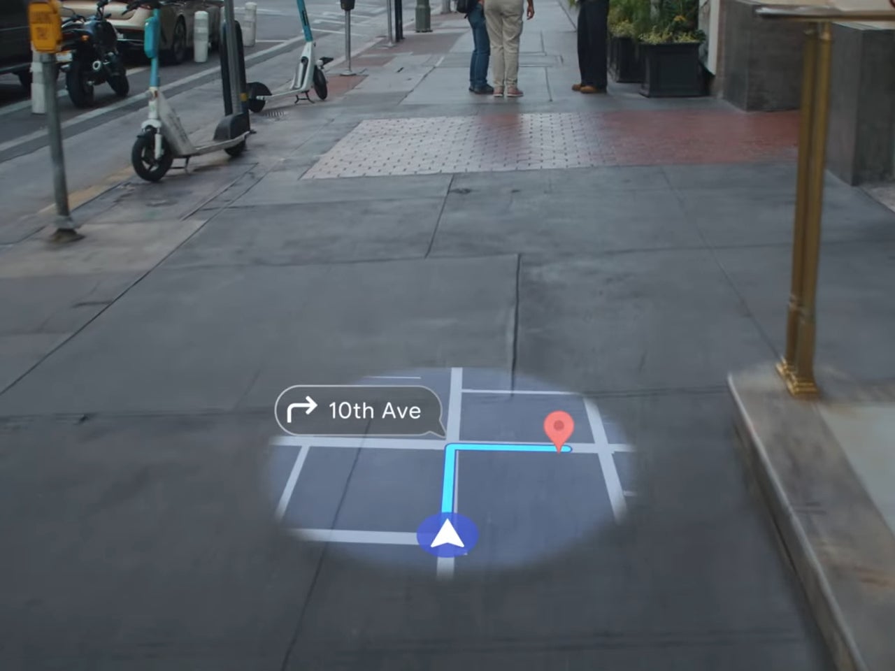 Google’s Android XR providing directions in MR. | Image credit — Google - Xreal unveils the Aura smart glasses powered by Google’s Android XR