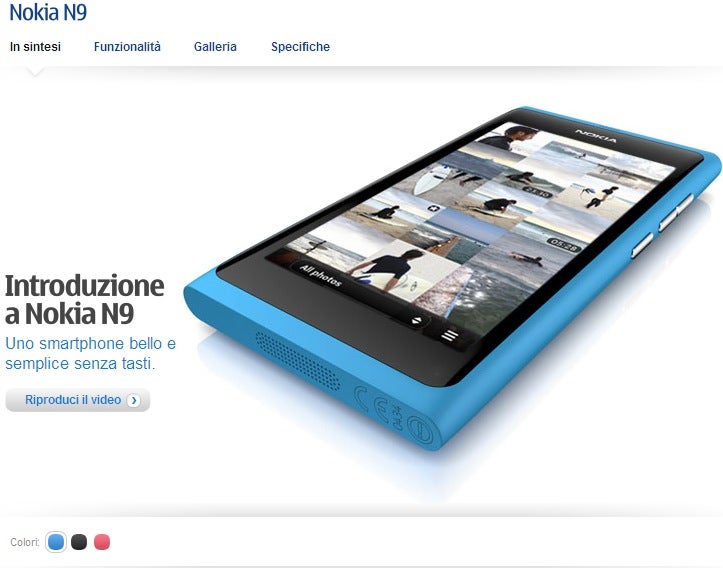 Nokia N9 pops up in Italy; launch seems imminent