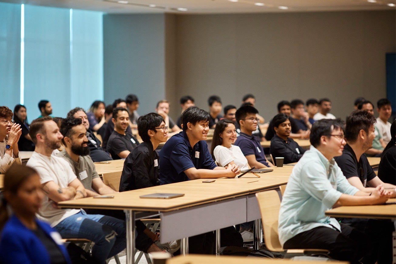 Developers at an Apple developer center