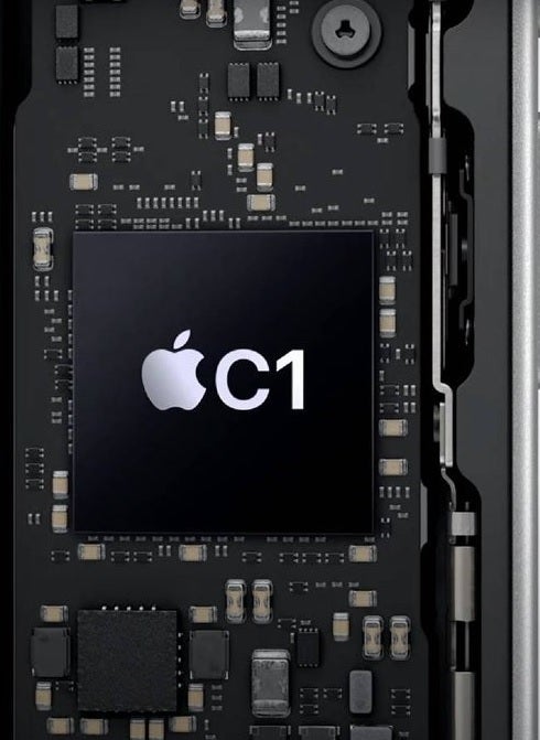 The Apple C1 modem debuted on the iPhone 16e. | Image credit-Apple - Report reveals whether Qualcomm's Snapdragon 5G modems are faster than Apple's new homegrown C1