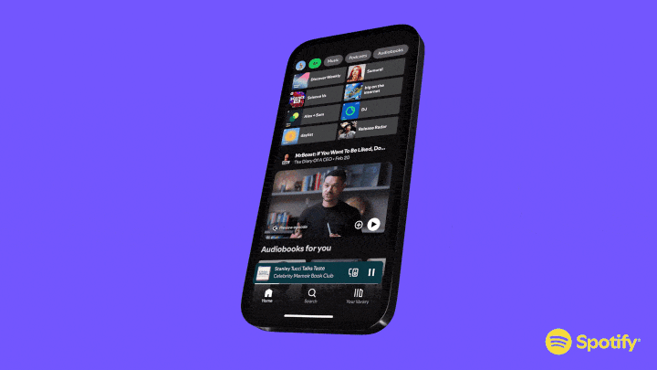 Recommendations are now in your Home feed. - Spotify’s new podcast tab is a solid upgrade… unless you liked it the way it was