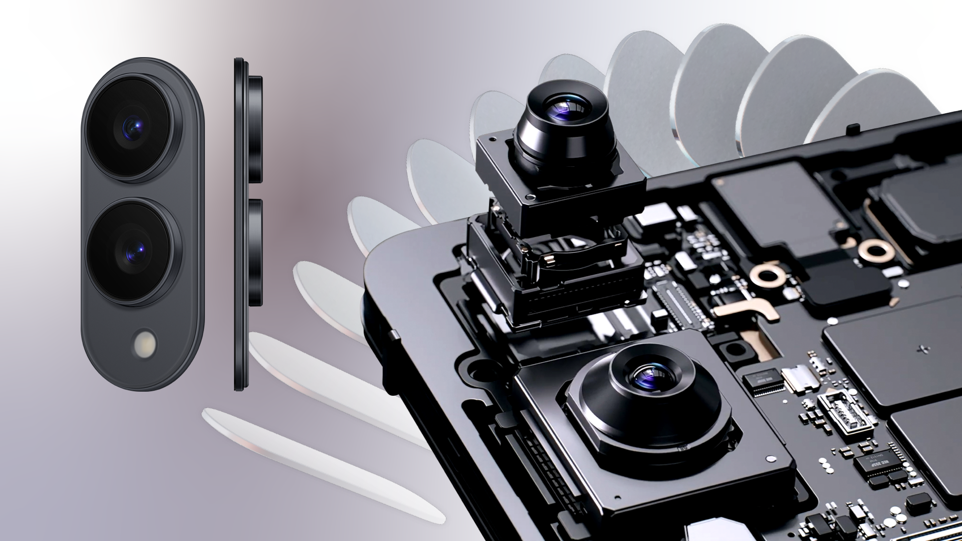 An image showing the insides of the camera system on the Galaxy S25 Edge.