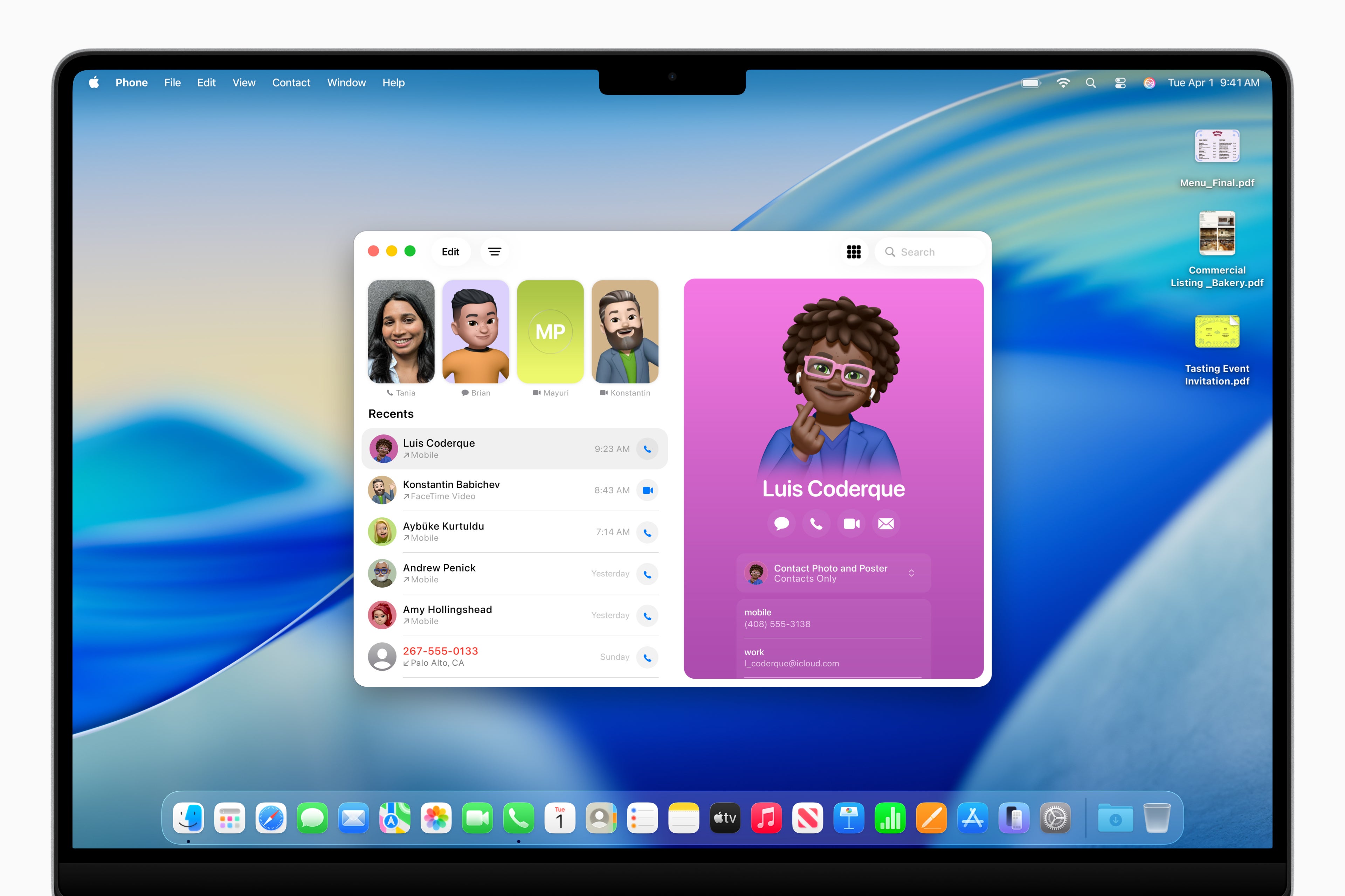 The Phone app is coming to your Mac. | Image credit – Apple - macOS 26: top new features and apps
