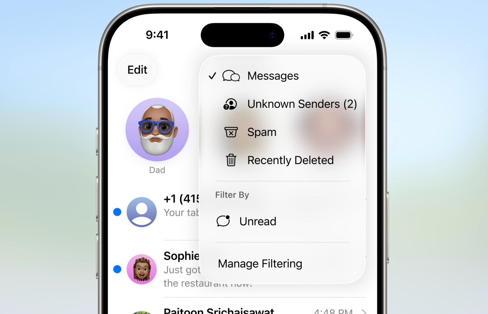 Say goodbye to spam or unknown messages (Image Credit-Apple) - iOS 26 arrives with the Liquid Glass visual overhaul this fall, iPhone Xs and XR get dropped