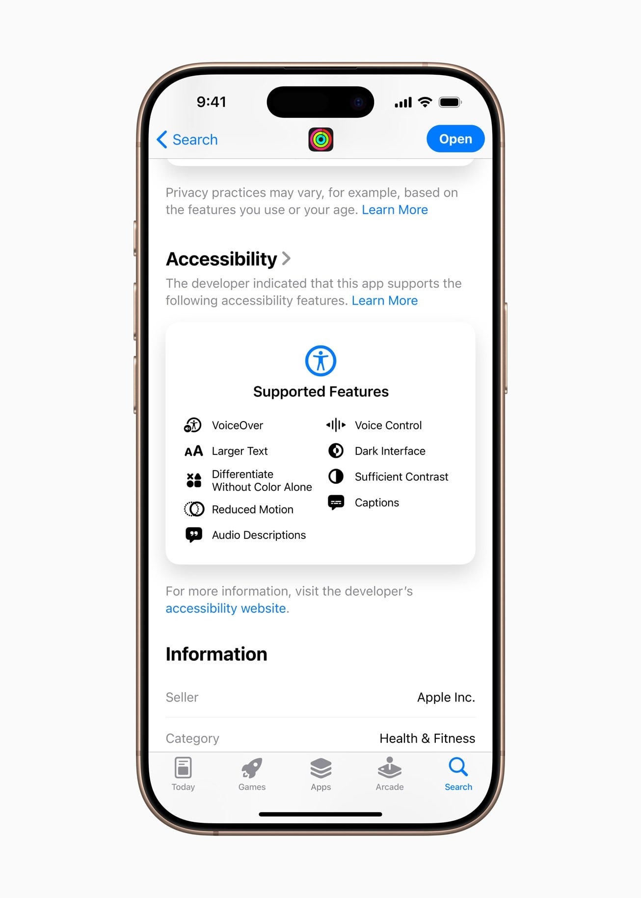 The App Store gets Accessibility Nutrition Labels, making it easier for users to see which accessibility features an app or game supports before downloading it. | Image credit — Apple - Apple puts the A in Accessibility: Check out these great features