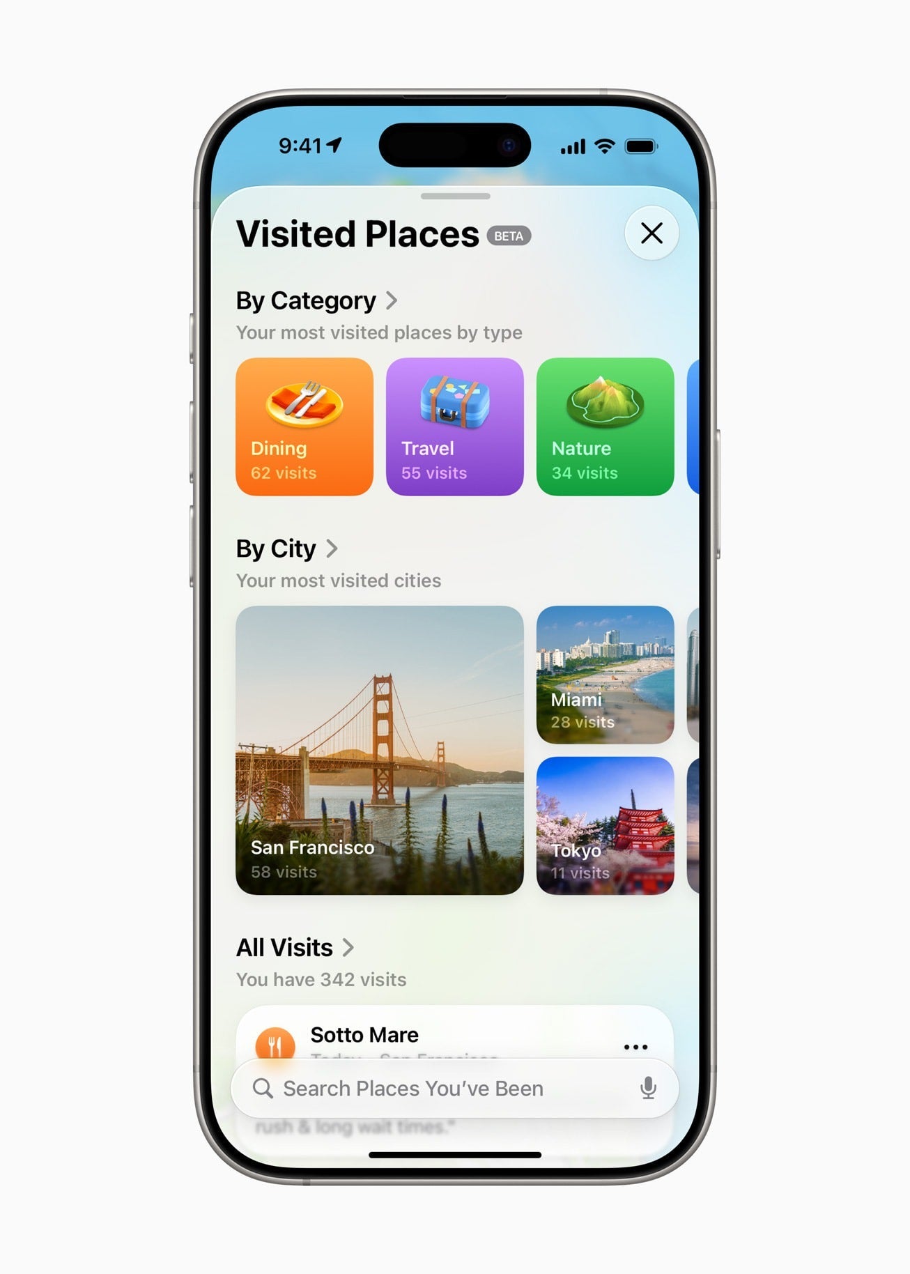 IOS 26 के साथ, iPhone यह पता लगा सकता है कि जब आप रेस्तरां या स्टोर जैसे स्थानों पर हों और स्वचालित रूप से उन्हें लॉग करें। | छवि क्रेडिट - Apple - Apple मैप्स iOS 26 के साथ कुछ नए ट्रिक्स सीखते हैं