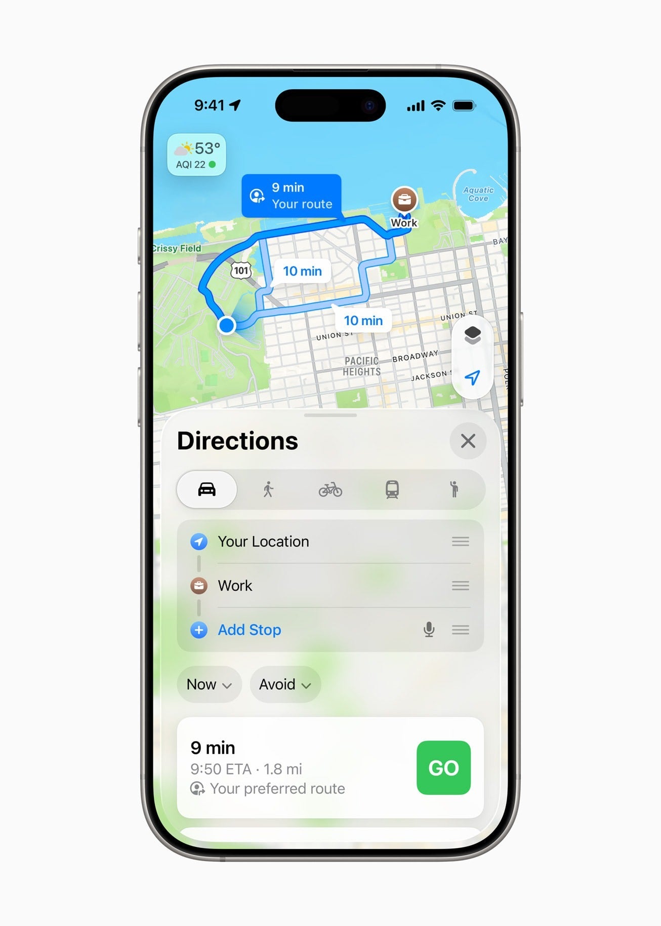 iPhone अपने दैनिक आवागमन को सीखने के लिए ऑन-डिफार्म इंटेलिजेंस का उपयोग करने में सक्षम होगा। | छवि क्रेडिट - Apple - Apple मैप्स iOS 26 के साथ कुछ नए ट्रिक्स सीखते हैं