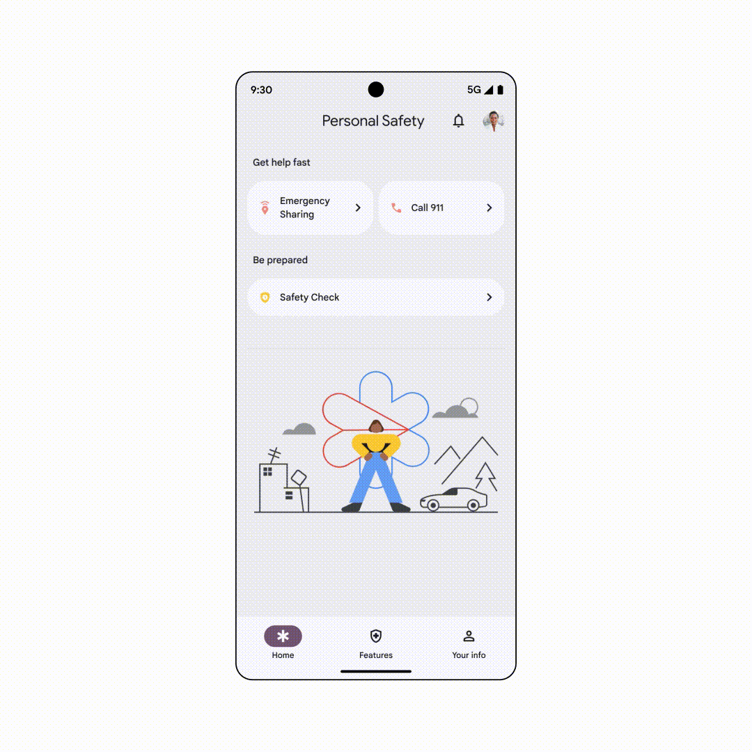 If you decide to stop for a while in the middle of your run, you can extend the check-in time with a tap. | Image credit – Google - Your Android might soon feel less like Google&#039;s and more like yours with these 6 new features