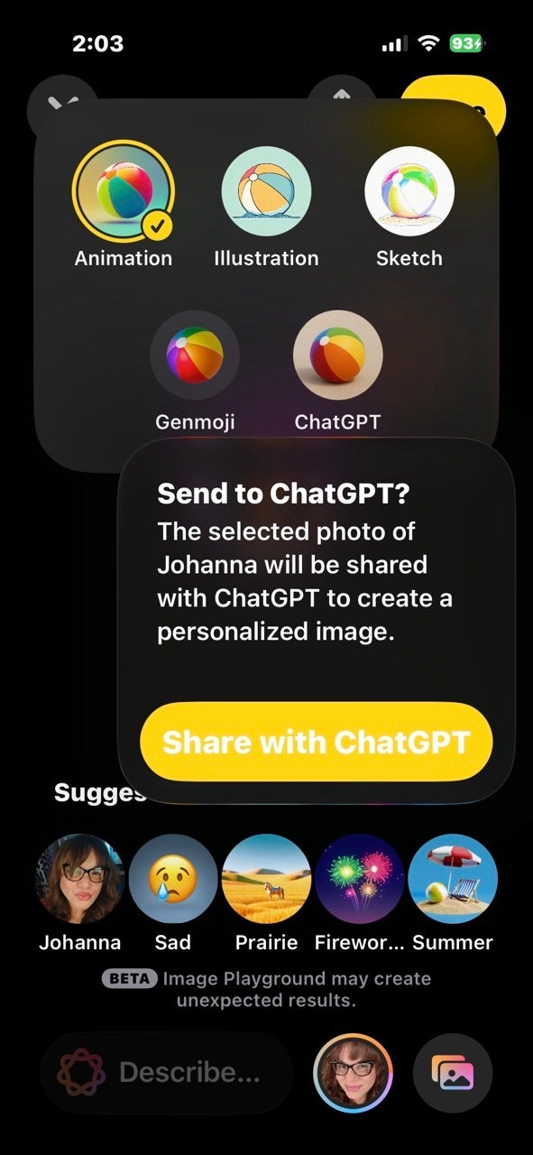 Apple’s Image Playground on iOS 26 now supports ChatGPT art styles. Here's a look at how it works.