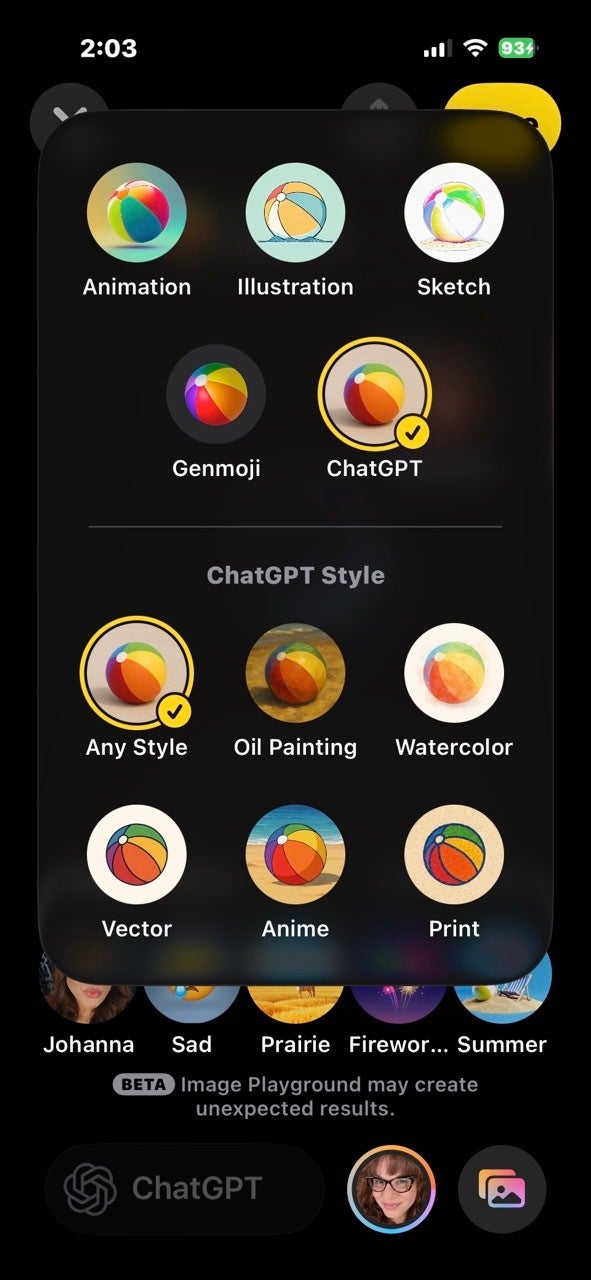 Apple’s Image Playground on iOS 26 now supports ChatGPT art styles. Here's a look at how it works.