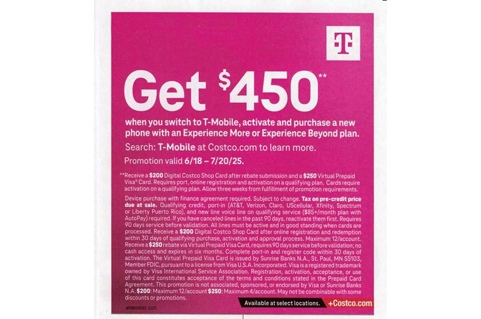 T-Mobile Costco promo