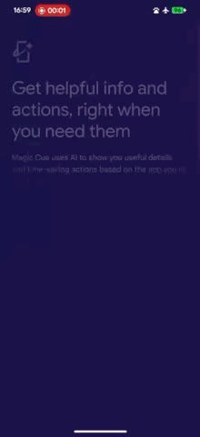 Animated GIF of the Magic Cues feature