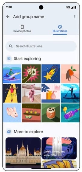 Select custom icons for groups created in RCS. | Image credit-Google - A trio of new features is coming to Google Messages although one might already be here