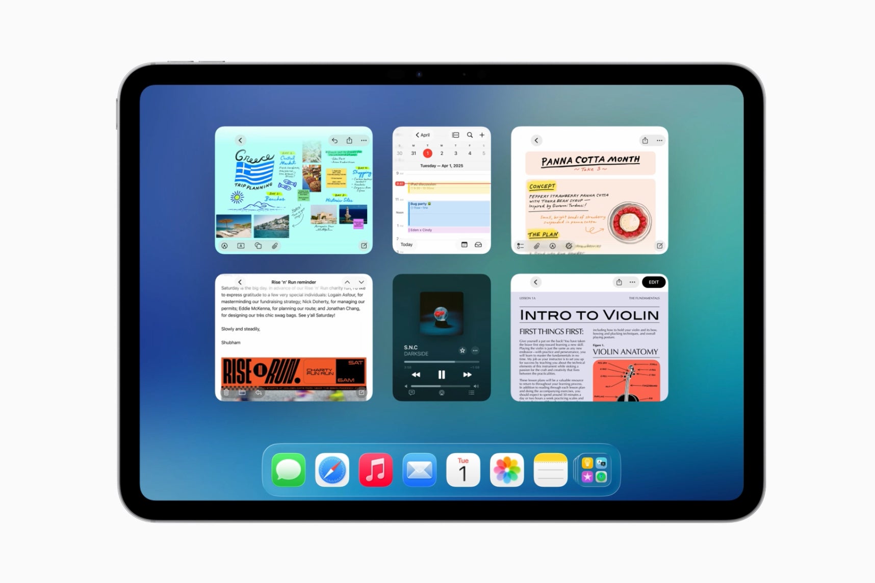 IPad with its new windowing system