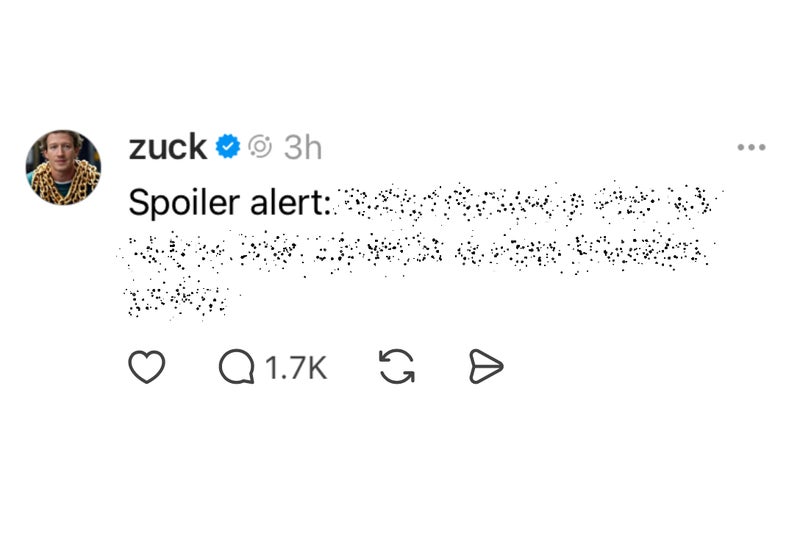 Screenshots from Threads posts announcing the Spoiler feature