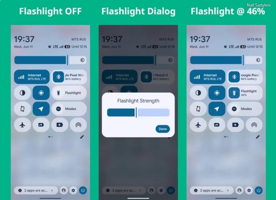 Hidden directions for an upcoming flashlight feature for Pixel handsets.