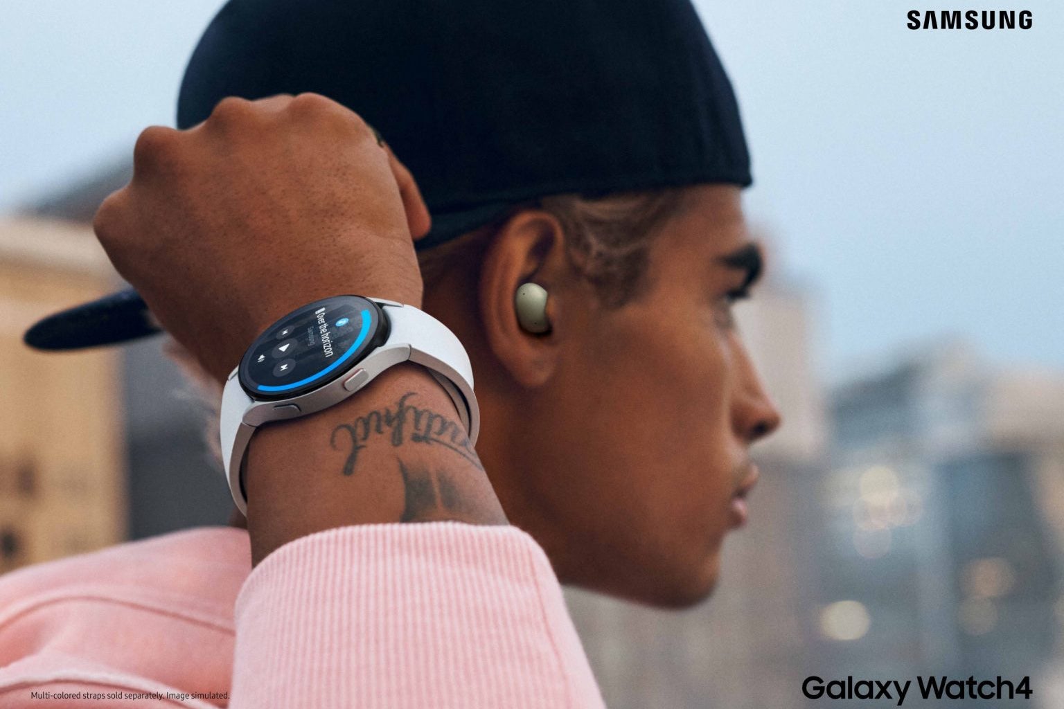 Image of a man wearing a Samsung Galaxy Watch 4