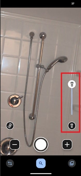 The Google Magnifier app can double the intensity of the Pixel flashlight.