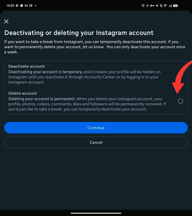 How to delete your Instagram account