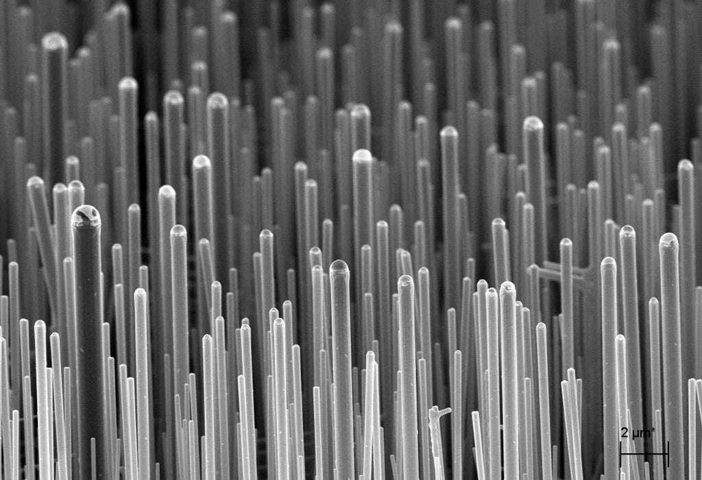An illustration of the structure of silicon nanowires. - Insider report explains why Samsung is skipping bleeding-edge battery tech (for now)