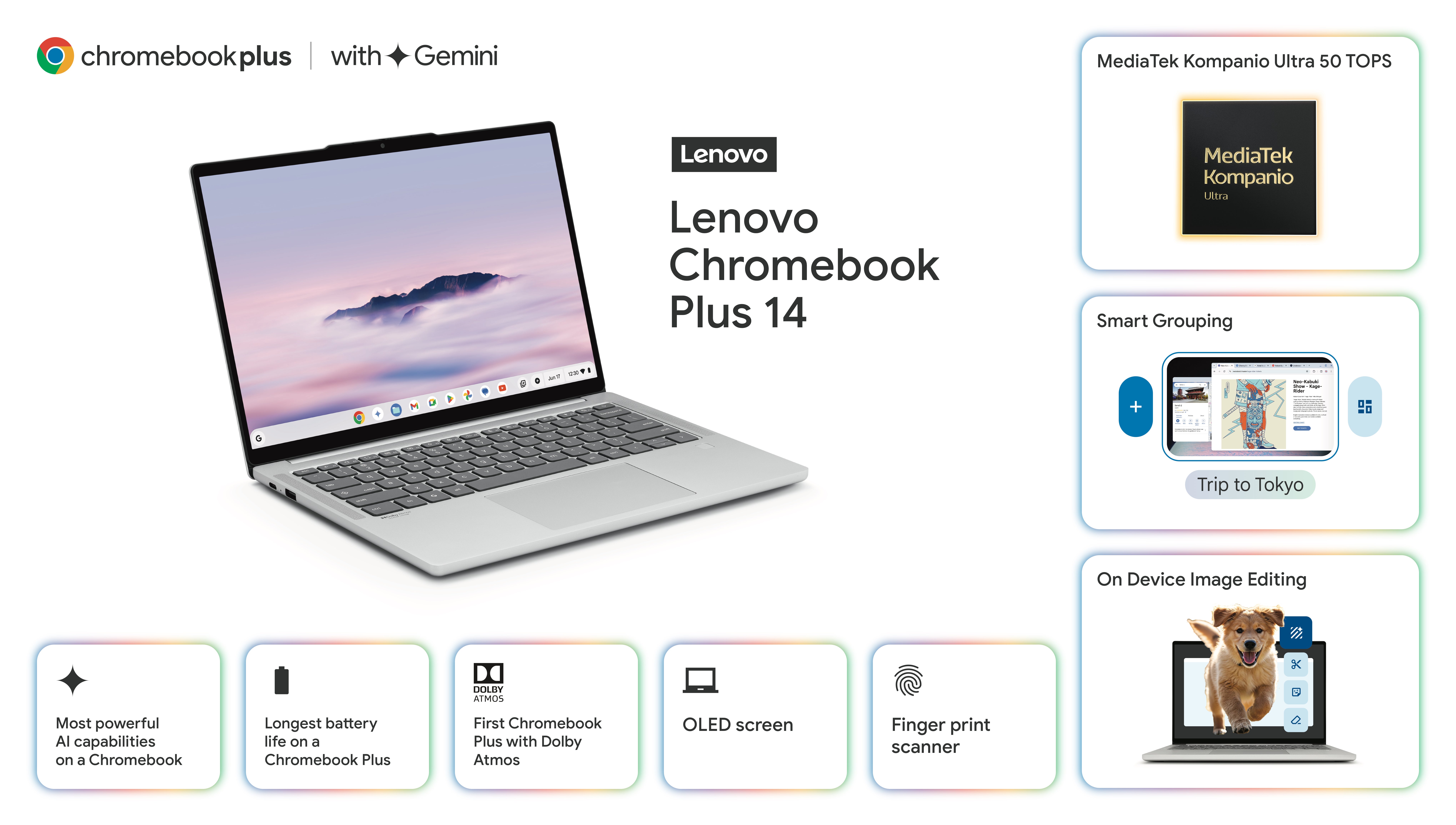 Lenovo Chromebook 14 infographic. | Image credit — Lenovo - Lenovo's new Chromebook Plus 14 launches today, quietly redefining what ARM laptops can do