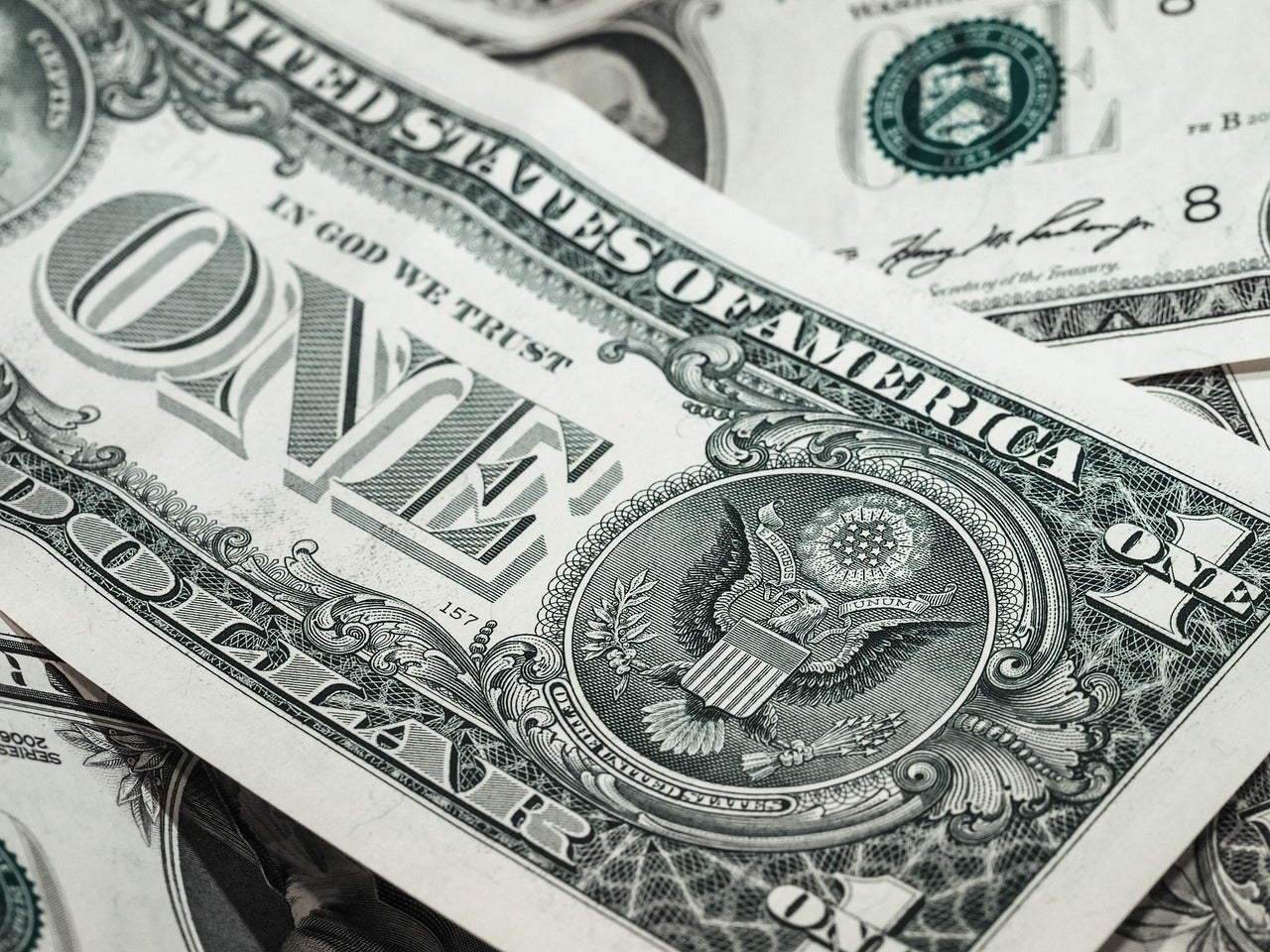 one dollar bill closeup