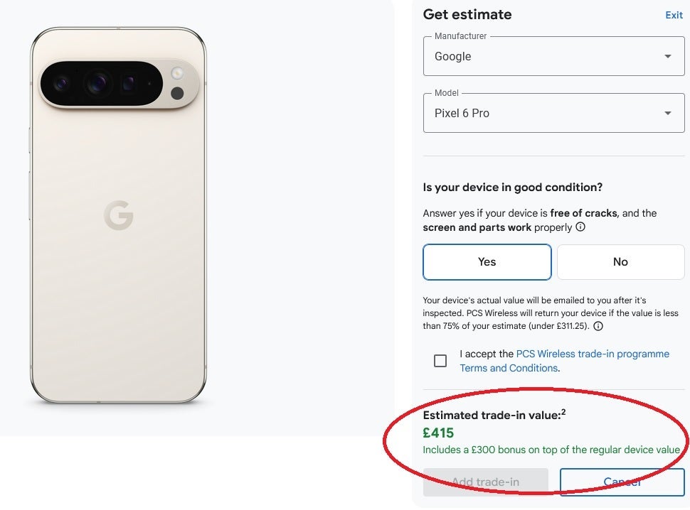 Google Store U.K. raises the value of trade-ins for a limited time.