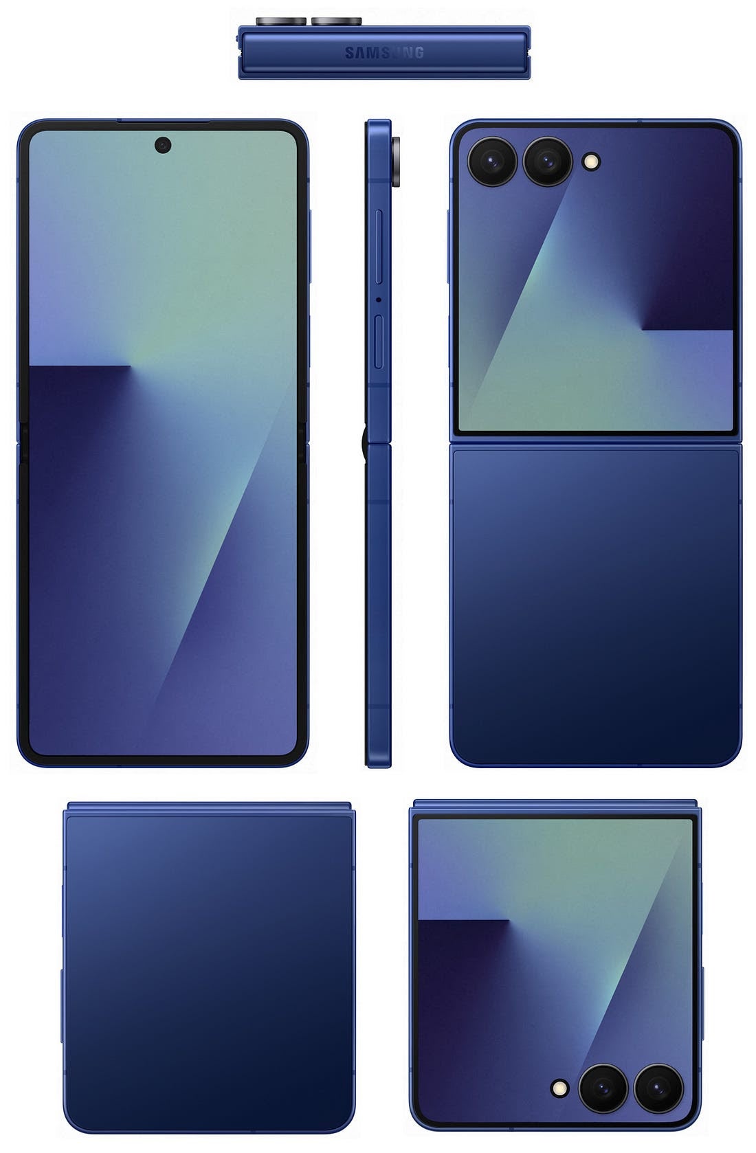 Leaked Galaxy Z Flip 7 render. | Image credit — Evan Blass - With these display upgrades, Galaxy Z Flip 7 is the ultimate Samsung clamshell