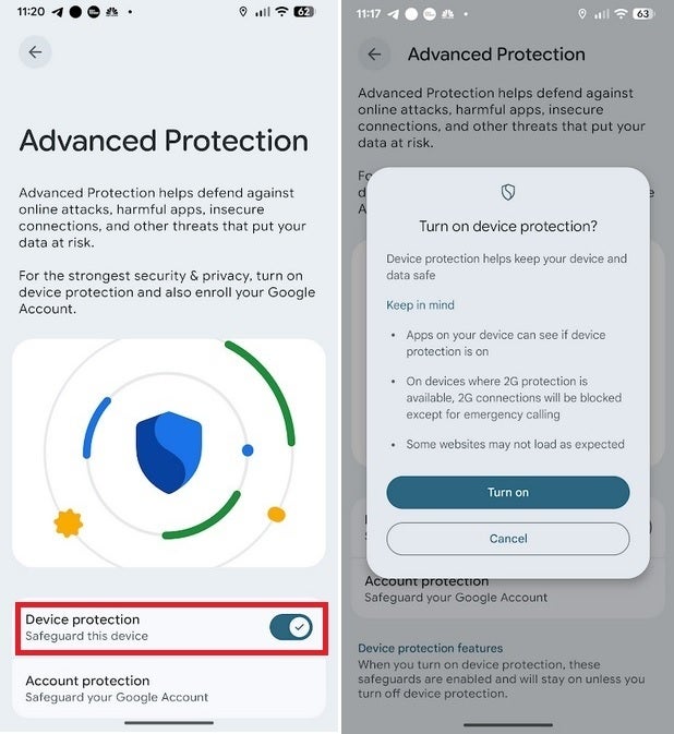 With one tap you can give your Android phone greater protection. | Image credit-PhoneArena - Google says you must disable this setting now to stop attacks from malicious texts