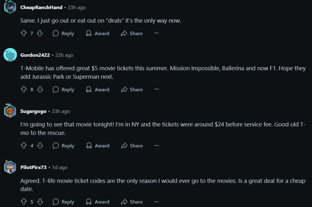 Image source – Reddit - This T-Mobile bonus has been getting all the love lately. Are you even using it?