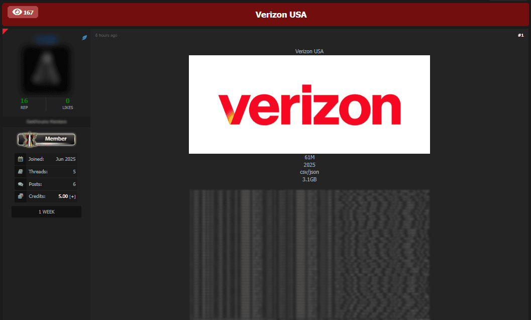 Verizon 2025 breach 61 million customers