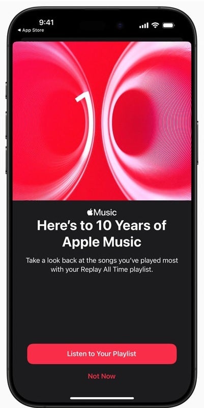 To celebrate a decade of Apple Music, you can listen to your most streamed songs. | Image credit-Apple - Apple Music celebrates 10 years by adding new feature showing your most streamed songs