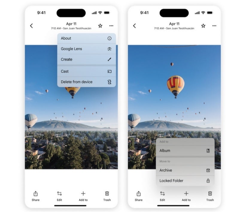 The date, time, and location where a photo was shot are seen above the photo. | Image credit-Google - Google announces changes to Photos app and iOS users will see them first