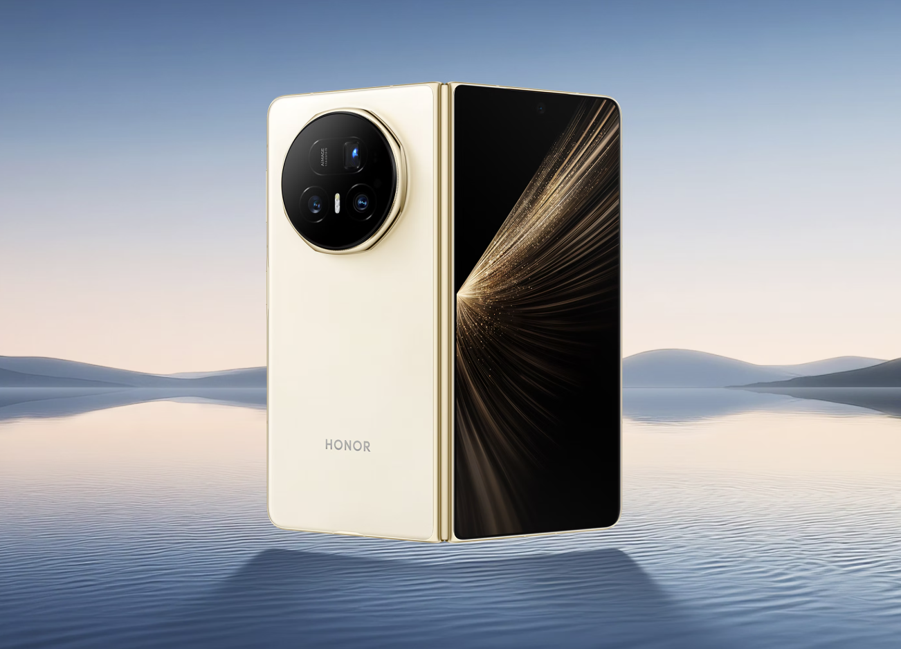 The magical white color variant. | Image by Honor - Honor Magic V5 is official: it&#039;s the world&#039;s thinnest foldable (again), but only in this special color