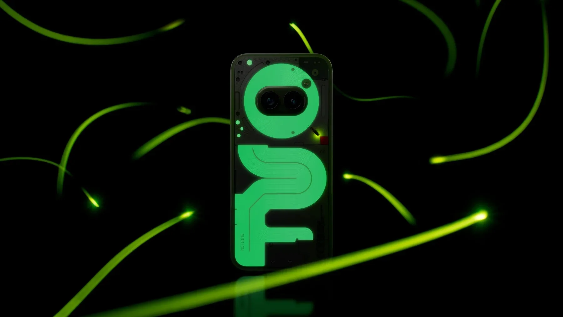 Nothing Phone (2a) Community Edition glowing on a dark background.