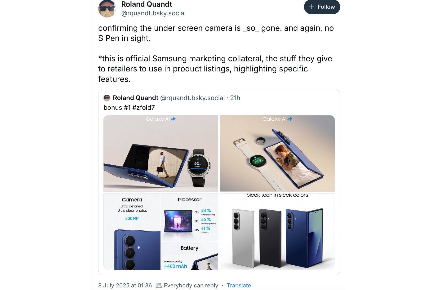 Galaxy Z Fold 7 S Pen