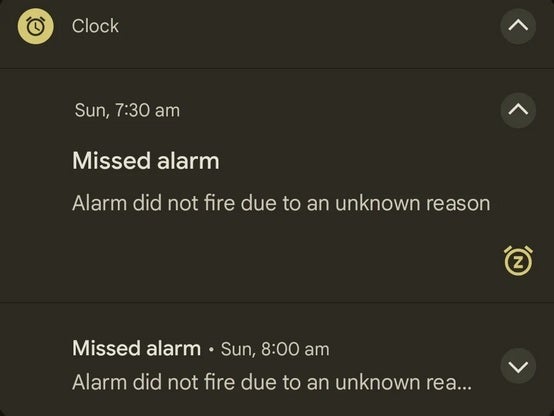 Some Pixel users are once again having problems with the alarm clock not working on their Pixel phones. | Image credit-@onceuponatime_24 - Past Pixel problem resurfaces again creating chaos in users' lives