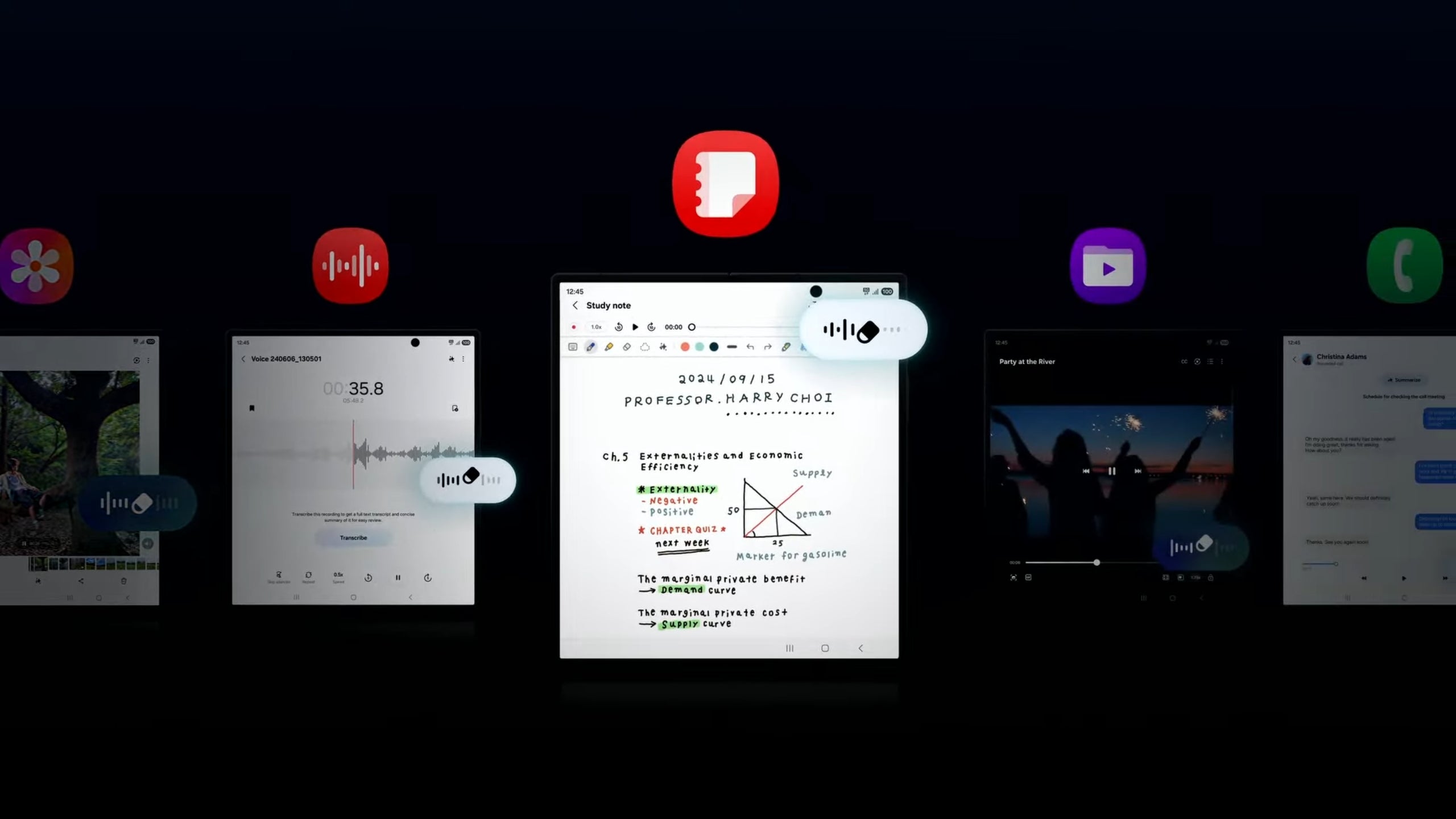 Audio Erazer can be used in Notes, Voice Recorder and more. | Image credit – Samsung - One UI 8 keeps it simple and that&#039;s the best part