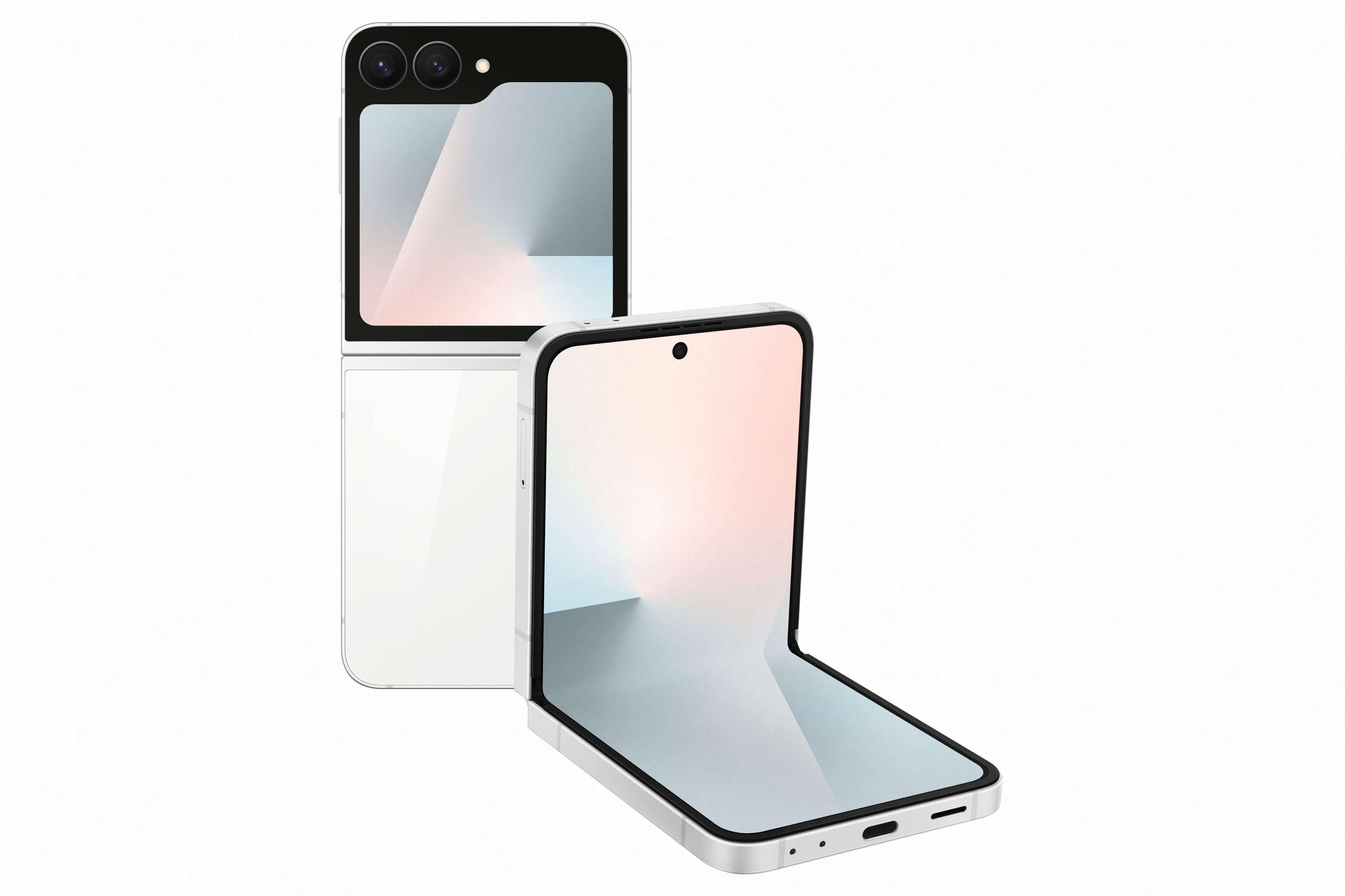 Z Flip 7 FE in White. | Image Credit – Samsung - Galaxy Z Flip 7 colors: all the official hues