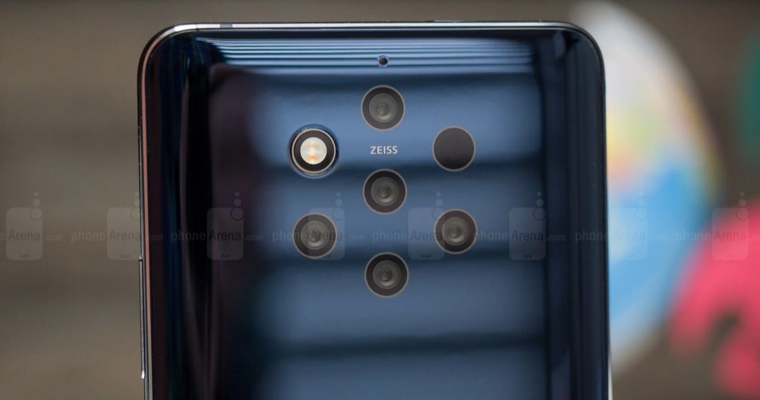 The five 12MP cameras on the back of the 2019 Nokia 9 made by HMD. | Image credit-PhoneArena - HMD, licensee of the Nokia phone brand, is hanging up on the U.S. phone market