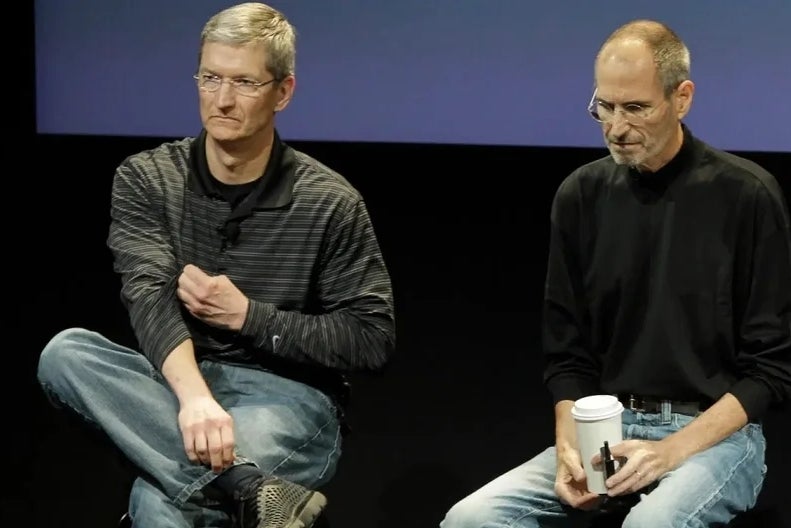 Tim Cook and Steve Jobs